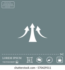 Vector growing graph icon