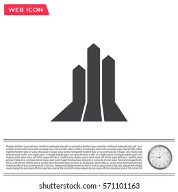 Vector growing graph icon
