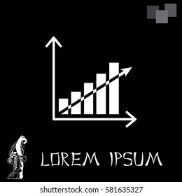 Vector growing graph icon