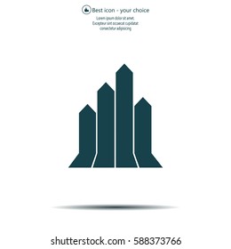 Vector growing graph icon