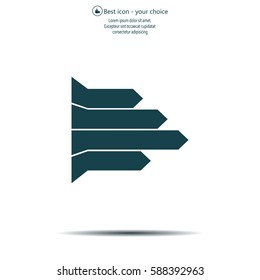 Vector growing graph icon