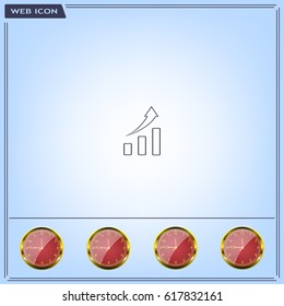Vector growing graph icon