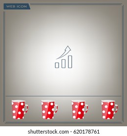Vector growing graph icon