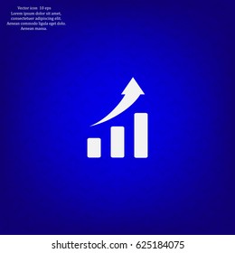 Vector growing graph icon