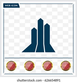 Vector growing graph icon