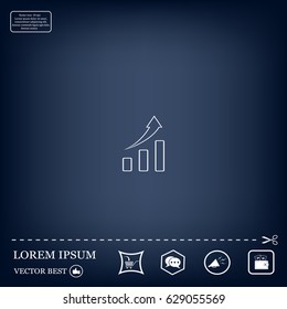 Vector growing graph icon