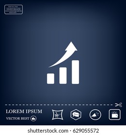 Vector growing graph icon