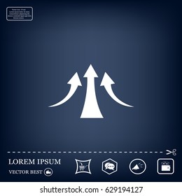Vector growing graph icon