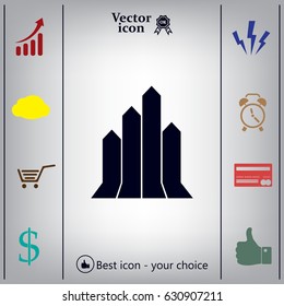 Vector growing graph icon
