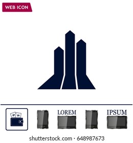 Vector growing graph icon