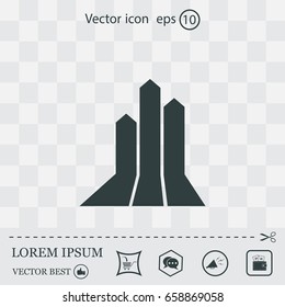 Vector growing graph icon
