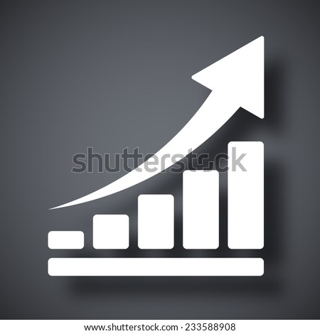 Vector growing graph icon