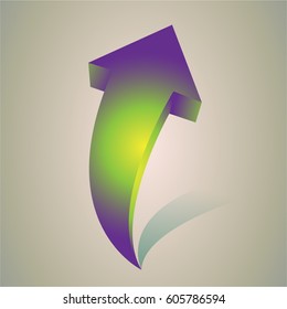 vector growth arrow blue