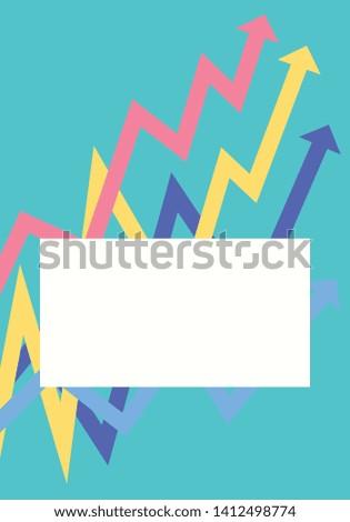 vector growth financial graph and space for text