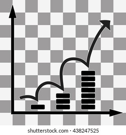 Vector growth graph icon