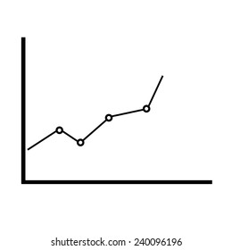 vector growth progress black graph