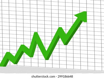 vector growth progress green arrow