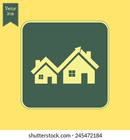 Vector growth in real estate shown on chart
