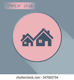 Vector growth in real estate shown on chart