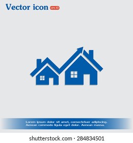 Vector growth in real estate shown on chart