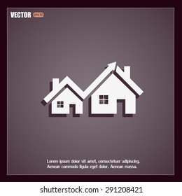 Vector growth in real estate shown on chart