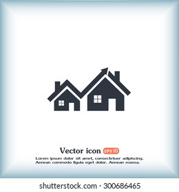 Vector growth in real estate shown on chart