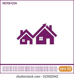 Vector growth in real estate shown on chart