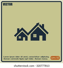 Vector growth in real estate shown on chart