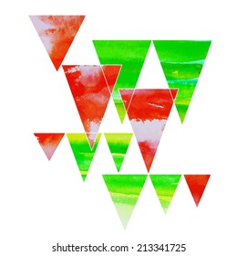 vector grunge abstract triangles of paint