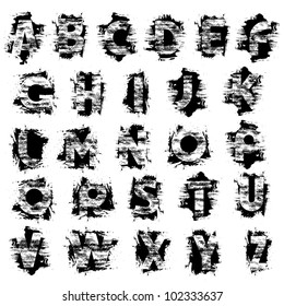 Vector grunge Alphabet