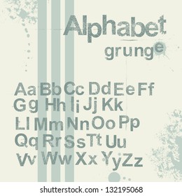Vector grunge alphabet