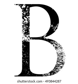 Vector Grunge Alphabet, B