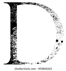 Vector Grunge Alphabet, D