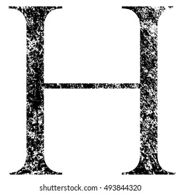 Vector Grunge Alphabet, H