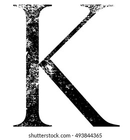 Vector Grunge Alphabet, K