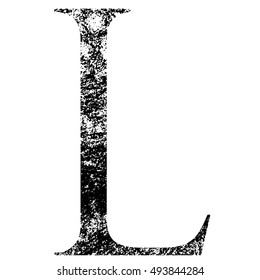 Vector Grunge Alphabet, L