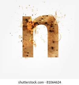 Vector Grunge Alphabet, N