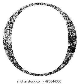 Vector Grunge Alphabet, O