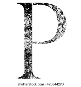 Vector Grunge Alphabet, P