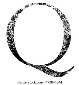 Vector Grunge Alphabet, Q