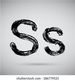 Vector grunge alphabet - S.