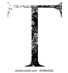 Vector Grunge Alphabet, T