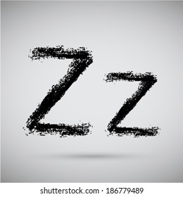 Vector grunge alphabet - Z.