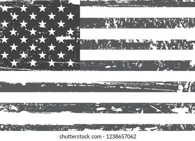 Vector grunge American flag