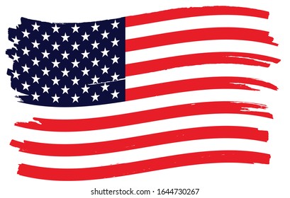 Vector Grunge American Flag Background