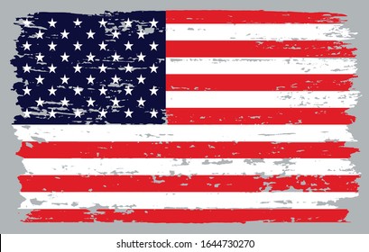 Vector grunge american flag background