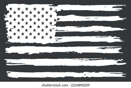 Vector grunge American flag background.