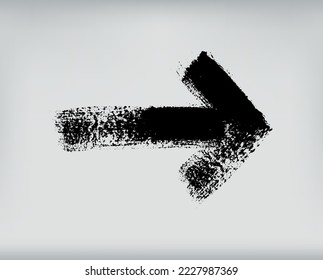 Flecha de grifo vectorial.Icono de flecha de pincel de trazo.