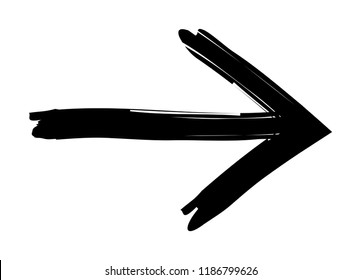 Vector grunge arrow.Dirty arrow design.