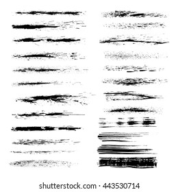 Vector grunge art brushes set. All used brushes are included in brush palette.